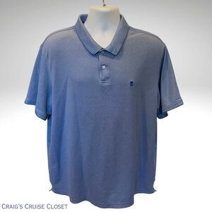 Izod Blue Polo Shirt Classic Knit Design, Men's XXL